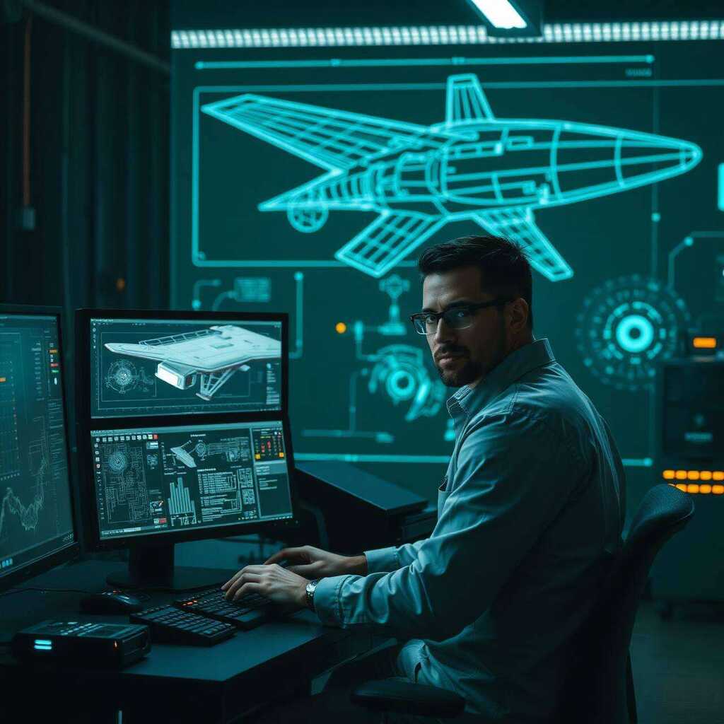 Engineer at CAD workstation