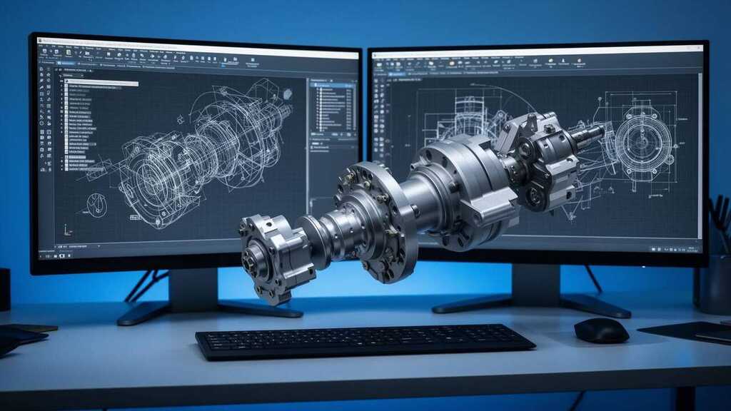 ASCON KOMPAS-3D engineering CAD workspace